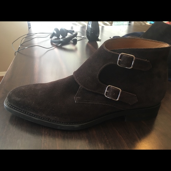 Suitsupply Suede Double Monk Blake Stitched Boots - Picture 4 of 5